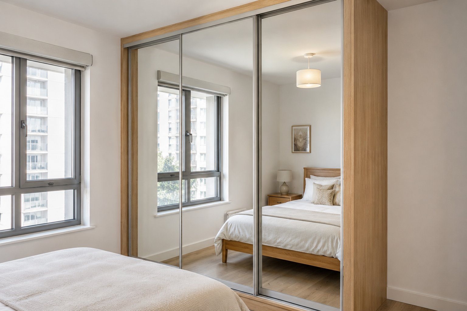 Mirror sliding wardrobe in Gurgaon
